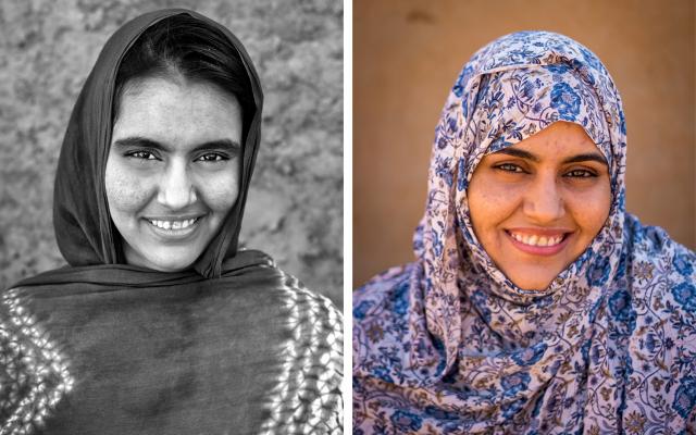 Portrait of Habba Abdallah, 5 years apart