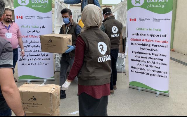 Oxfam in Iraq is providing supporting protective equipments and hygiene kits to the Al-Salam and Al-Shifa hospitals, Iraq.