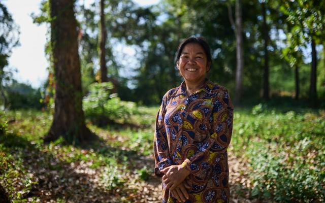 Nang Noy, Khmer community leader (Sesan River, Cambodia) and 3SPN Program Manager trains and coaches other women to advocate for community issues with local authorities.