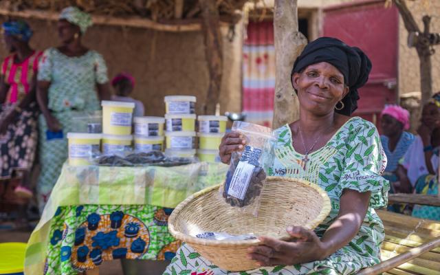 Apolline is the president of the women's association working to produce transformed goods in the village.
