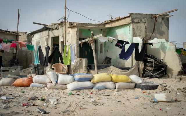 Homes along the beach in Bargny have been rendered uninhabitable by rising sea levels, displacing more than a thousand people.