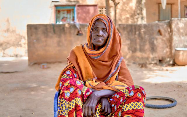 Satou Coulibaly, a disabled woman, is a member of the Association des femmes pastures de Baraoueli (AFPB).