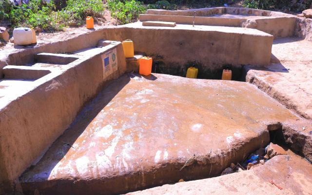 Meshano spring water point in Tsimbla woreda, Tigray, now supports local families with improved access to water.
