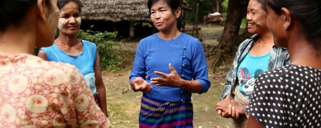 Supported by Oxfam, Daw Ma Khine Oo is very active in the community, advocating for community needs and supporting others when their rights are infringed. Credit: Dustin Barter Supported by Oxfam, Daw Ma Khine Oo is very active in the community, advocating for community needs and supporting others when their rights are infringed. Credit: Dustin Barter