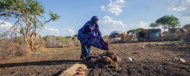 Pasoralist Fatuma pictured outside of her home in Tana River County, Madogo division, Kenya.