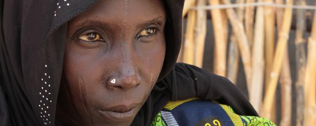 Achta, from Chad, had to flee, following attacks by armed groups. Now she lives in a site for internally displaced people.