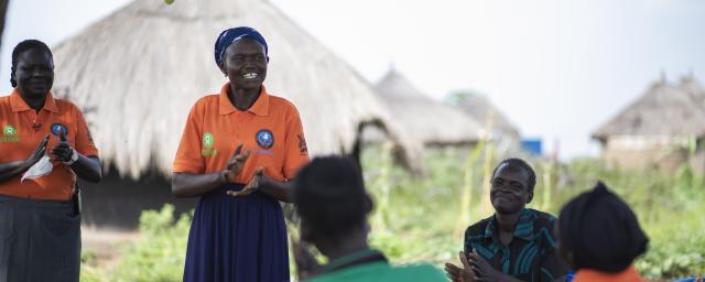 Members of a women led Fora, in zone 3, Bidibidi refugee settlement, Yumbe district in West Nile, Uganda during a meeting where they discussed women empowerment.