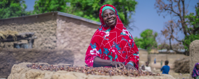 Mariam is part of a cooperative that makes improved cooking firepits.