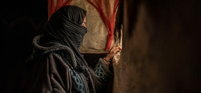 Amina lives with her children in a camp for Syrian refugees. When Israeli airstrikes began, she and others fled in terror.