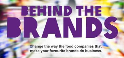 Behind the Brands logo - change the way food companies that make your favourite brands do business